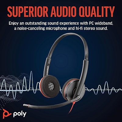 Poly Blackwire 3320 Binaural Wired Headset - Thumbnail 2