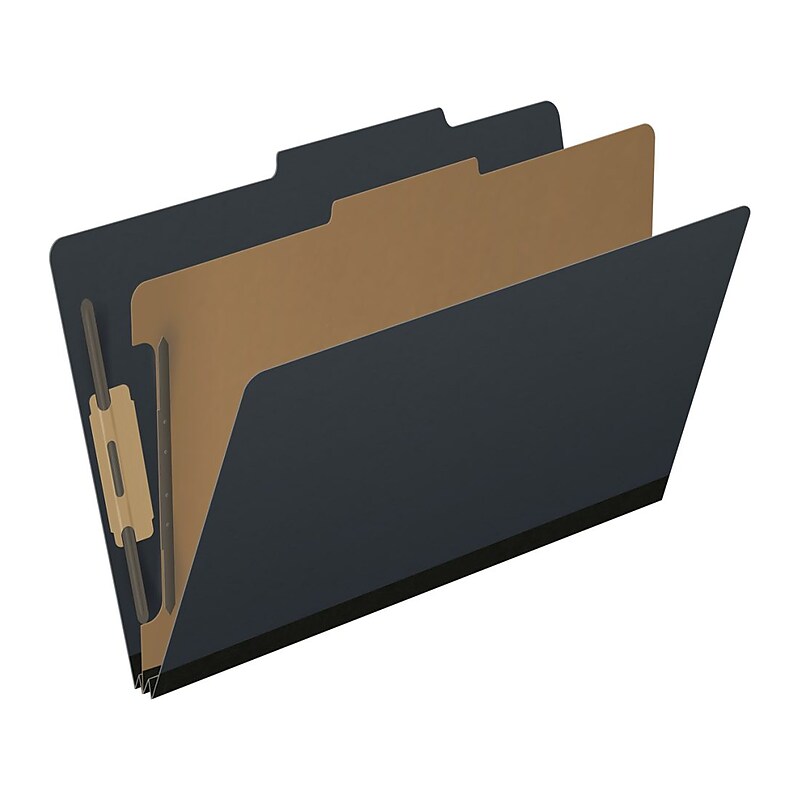 Medical Arts Press Pressboard Classification Folder, 1 Divider, 2" Expansion, Legal Size, Black, 10/Box (DV-T52-14-3BLK) image 1