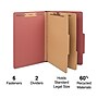 Staples 60% Recycled Pressboard Classification Folder, 2-Dividers, 2.5" Expansion, Legal Size, Brick Red, 20/Box~#|#~5D9D8EF4-601F-49AF-B77BB626557A5190_sc7