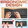 Delton KB250 Ergonomic Wireless Curved Keyboard with Cushioned Wrist Rest, Black (DKBE250-WR)~#|#~5D9F69B8-3DFD-4245-8418CFC271F791F1_sc7