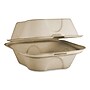 World Centric Fiber Hinged Takeout Container, Natural, 50/Pack, 500/Carton (WORTOSCU15BLFP)~#|#~5DA0C61F-5022-4447-8B92DBA14B23F592_sc7
