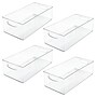 iDESIGN Stackable Plastic Storage Bin, 5" x 8"x 16", Clear, 4/Pack (28085M4)~#|#~5DA1B59D-09FC-48A5-88F1882B101A0289_sc7