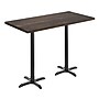 Flash Furniture Bennett Wooden Commercial Indoor Table, 60" x 30", Dark Brown Top/Black Base (GSF3060DBT2222B)~#|#~5DA73B56-33B1-478D-86F3B0CB44F3C1BF_sc7