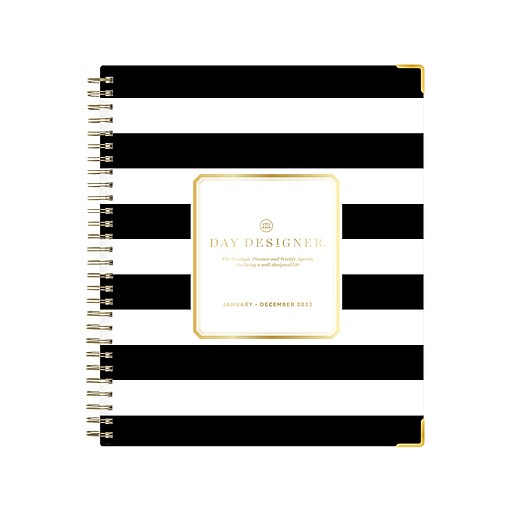 2023 Blue Sky Day Designer Rugby Stripe 8" x 10" Weekly & Monthly