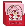 Inkology Strawberry Shortcake Glossy 3-Hole Punched 2 Pocket Portfolio Folder with Fasteners, Multicolored (INK-46987-24PDQ)~#|#~5DAD0647-621B-4158-AF207D1C6E45354F_sc7