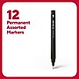 TRU RED™ Pen Permanent Markers, Ultra Fine Tip, Assorted, 12/Pack (TR54531)~#|#~5DADAD05-8553-4929-81C372427AEFB498_sc7
