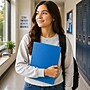Staples Matte Plastic 2-Pocket Portfolio Folder with Fasteners, Letter Size, Durable and Flexible, Blue~#|#~5DB56912-B022-46A5-A806299CEC21DF52_sc7