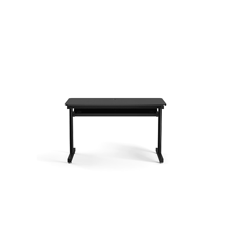 VersaDesk 48"W Basic Computer Table, Black (BCT4824-BB) image 1