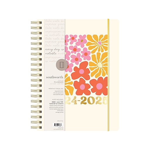 20242025 Southworth Rustic Citrus 8.5" x 11" Academic Weekly & Monthly