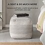 Anji Mountain Summit Stone Fabric Square Pouf Ottoman (AMBPF174-1616)~#|#~5DC488C3-3CA6-49CF-BBA7CAE774A8F6A9_sc7