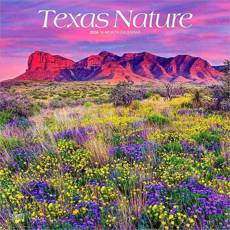 2026 BrownTrout Texas Nature 12" x 12" Monthly Wall Calendar (9798330705801) image 1