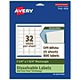 Avery Dissolvable Rectangle Multipurpose Labels, 1.25" x 1.75", Off-white, 800/Pack (94226)~#|#~5DC82190-5D69-4A82-BC5C48DE81952E21_sc7
