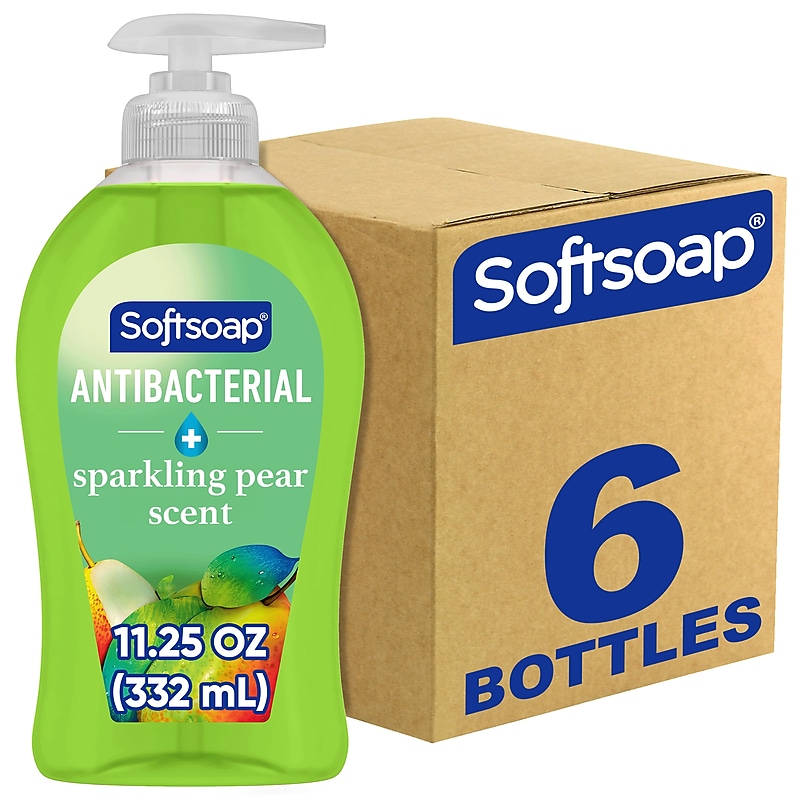 Softsoap Antibacterial Liquid Hand Soap, Sparkling Pear Scent, 6/Carton (US07326ACT) image 1