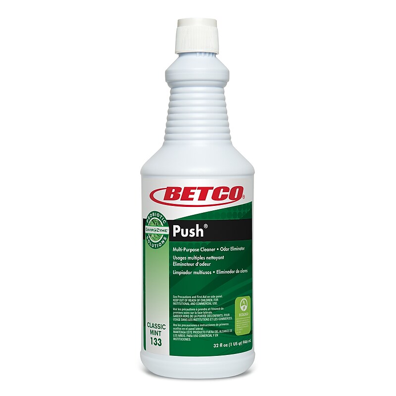 Betco Push Probiotic Odor Eliminator and Drain Maintainer, Mint Scent, 32 Oz. (13312-00) image 1