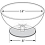 Azar 14" Single Bowl Countertop Display, Clear (720014)~#|#~5DCC5B3C-9155-4CF6-ADE99A17C90271A0_sc7
