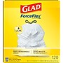 Glad ForceFlex Tall 13 Gallon Kitchen Drawstring Trash Bags, White, 120/Box (78939)~#|#~5DCE6EAD-B593-435C-A850F5EC680E2200_sc7