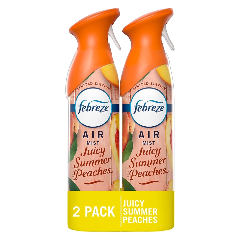 Febreze Air Mist Air Freshener Spray, Juicy Summer Peaches Scent, 8.1 oz., 2/Pack (11573) image 1