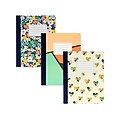 Carpe Diem Floral Love Composition Notebooks, 7.5" x 9.75", College-Ruled, 70 Sheet, Assorted Colors, 3/Pack(9096-CD)