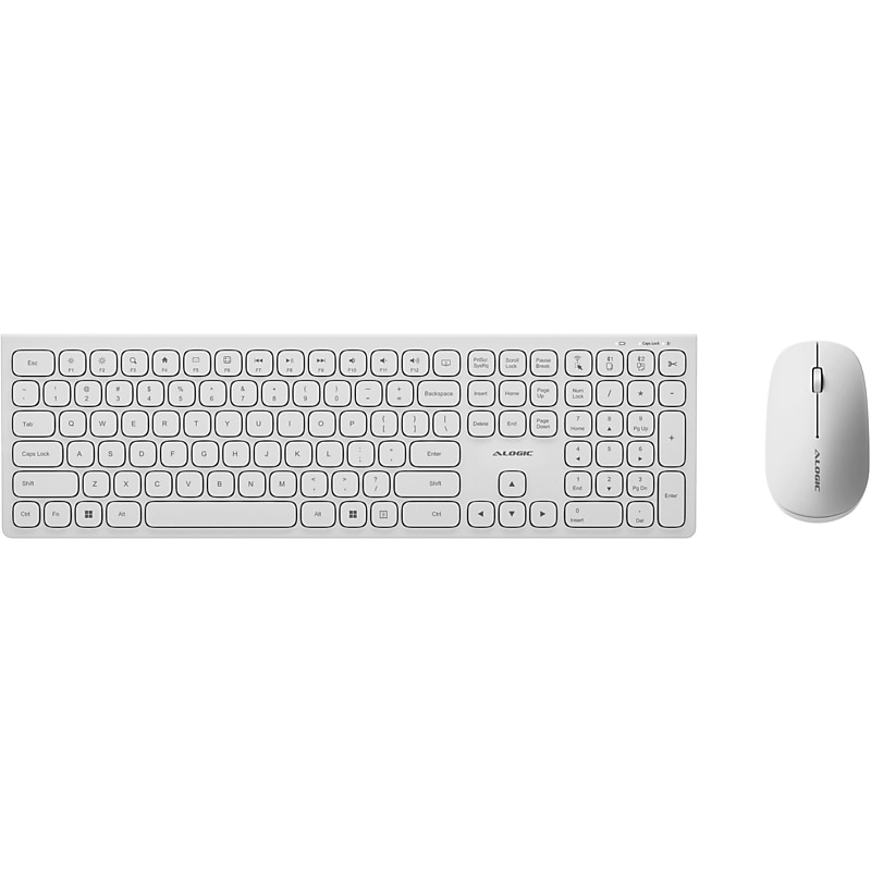 Alogic Echelon Wireless Keyboard and Optical Mouse Combo, White (ASKBT3WCWH) image 1