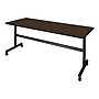 Regency Kobe Flip Top 72"W x 24"D Rectangular Training Room Table, Laminate, With Wheels, Neo Walnut (MKFT7224NW)~#|#~5DD2CF51-9533-4FFE-92219FCA0E24A7A0_sc7