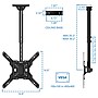 Mount-It! Full Motion Height Adjustable Ceiling TV Mount, Fits 32" to 65" TVs, Holds 99 lbs., Black (MI-511)~#|#~5DDF44F8-B95C-4986-9013DC4240AEADAA_sc7