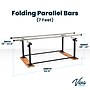 Viva Comfort 7 ft. Foldable Physical Therapy Parallel Bars with Adjustable Height, 350 lbs. Capacity, Black (ADI905-01-MK)~#|#~5DE11030-0860-4CD4-824AC49092774EC0_sc7