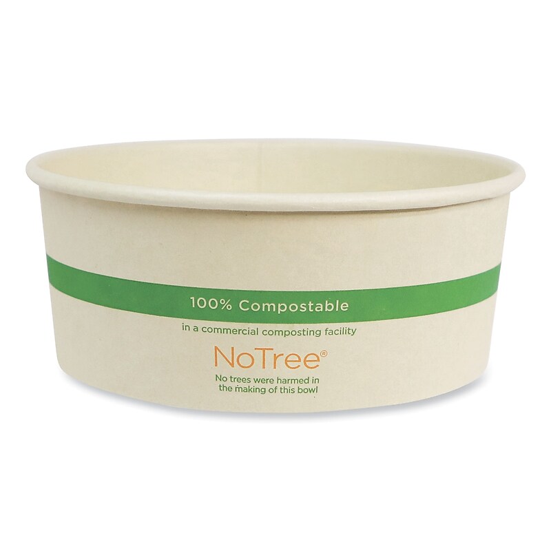 World Centric No Tree Paper Bowl, 24 oz., Natural, 300 Bowls/Carton (BO-NT-24W) image 1