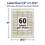 Avery Pearlized Ivory Rectangle Multipurpose Labels, .5" x 1.75", Ivory, 1500/Pack (94204)~#|#~5DEF12A9-5E97-4BAA-AE69664F0AE0C015_sc7