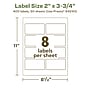 Avery EcoFriendly Rectangle Multipurpose Labels, 2" x 3-3/4", White, 400/Box (94240)~#|#~5DEF5168-1F78-4EB8-8C3ED5E1BA52C07E_sc7