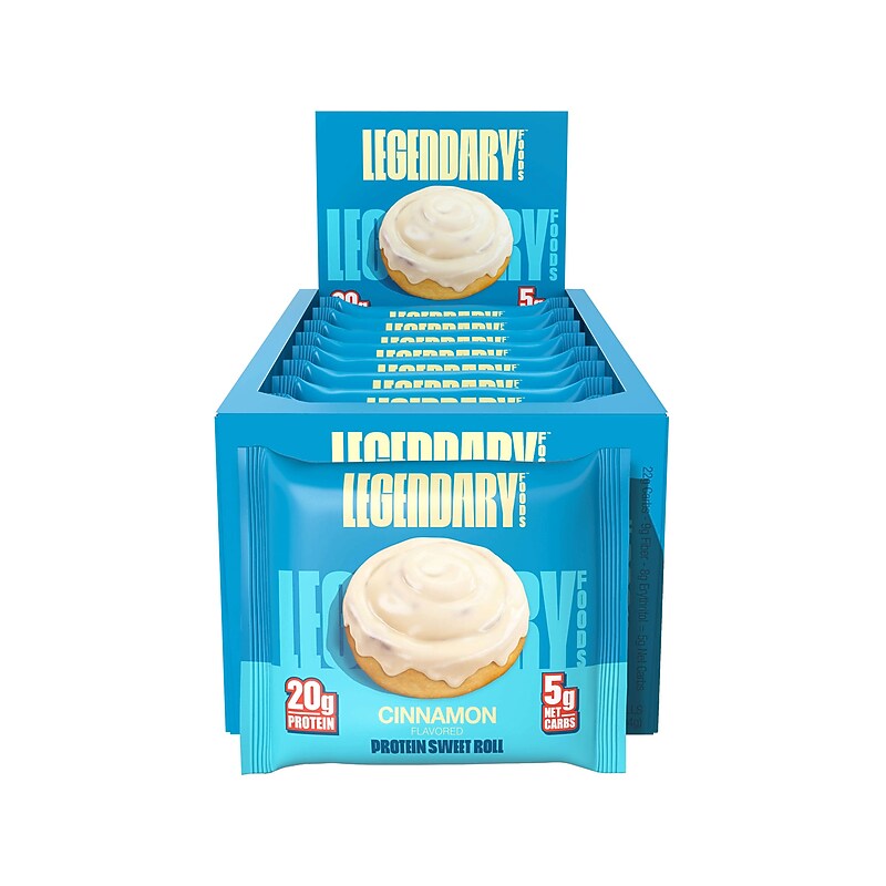 Legendary Foods Cinnamon Protein Sweet Roll, 2.3 oz., 8/Box (10054) image 1