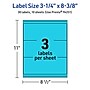 Avery Printable Rectangle Multipurpose Labels, 3-1/4" x 8-3/8", Bright Blue, 30/Pack (94251)~#|#~5DFF27C1-B3C7-4BE7-9697325C3DEE1525_sc7