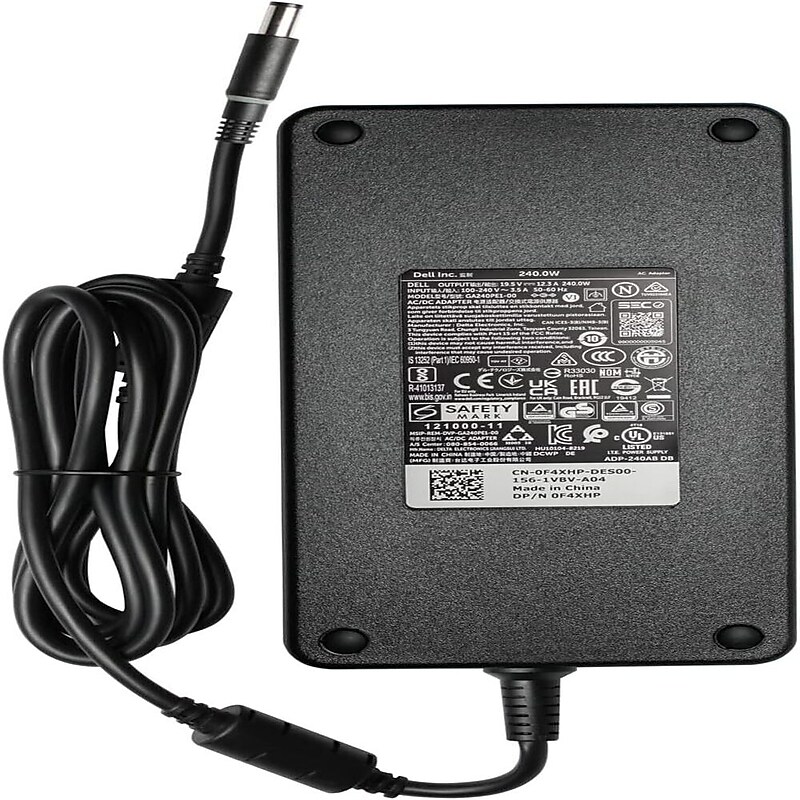 Dell 240W Power Adapter for Latitude Laptop, Black (J938H) image 1