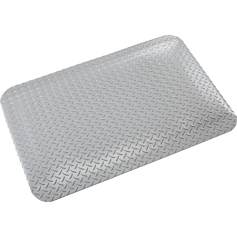 Crown Mats Industrial Deck Plate Anti-Fatigue Mat, 36" x 60", Gray (500NN) image 1