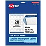 Avery Laser/Inkjet Multipurpose Labels, White, 20 Labels/Sheet, 50 Sheets/Pack (94106-WMF50)~#|#~5E066CDF-A9C3-41FB-A4C6350A5D5ED289_sc7