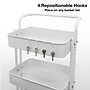 Excello Brands 3-Shelf Metal Rolling Utility Cart, White (OSO-MTL3CRT-WHT) ~#|#~5E06AD01-AFB9-40E6-BD12B6D9908F7F3A_sc7