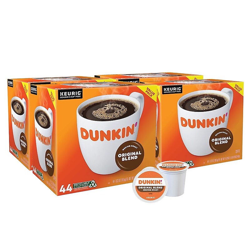 Dunkin' Original Blend Coffee Keurig® K-Cup® Pods, Medium Roast, 176/Case (006933) image 1