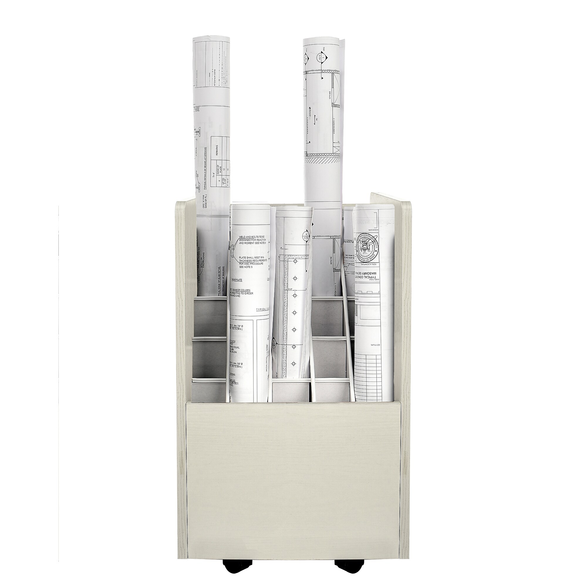 AdirOffice 20-Slot Mobile Roll File, 24.75″H x 15.25″W x 13.25″D, White (624-WHI) Sansujyuku sansujyuku.com