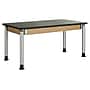 Diversified Woodcrafts Uplift! Hybrid ADA Rectangular Science Table, 60" x 30", Height Adjustable, Black/Oak (P8141K)~#|#~5E118120-F31A-4783-AE235AF0A3C40BD6_sc7