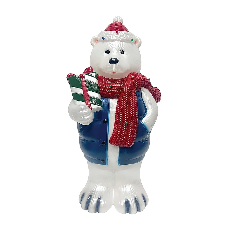 Fraser Hill Farm 30” Polar Bear Christmas Blow Mold (FFBM-1PLB-MLT) image 1