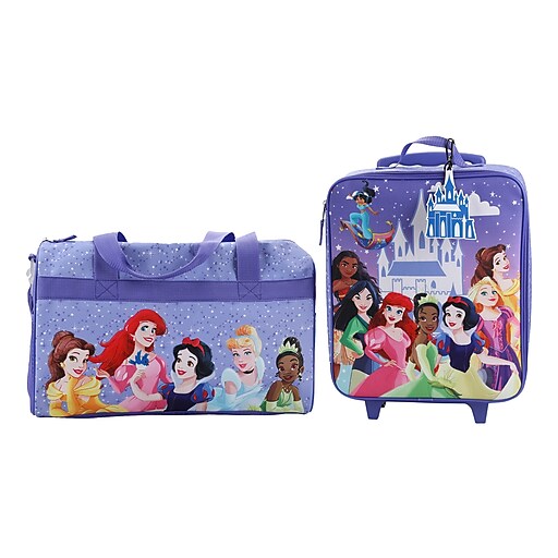 Bioworld 4-Piece Disney Princess Carry-On Luggage Set, Multicolor