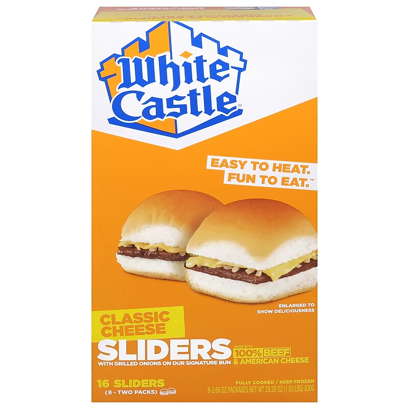 White Castle Individually Wrapped Original Cheeseburger Slider, 29.28 oz, 16/Pack (220-02462) image 1