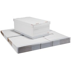 Staples Medium Duty 60% Recycled EZ Fold Corrugated File Box with