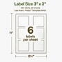Avery Hemp Square Laser/Inkjet Multipurpose Labels, 3" x 3", Off-White (120/Pack)~#|#~5E2FF03A-60F6-491B-A5D6156EF92A1B71_sc7