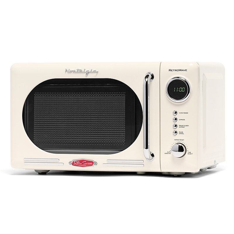 Nostalgia Retro 0.7 Cubic Foot Countertop Microwave, Ivory (NRMO7IVY6A) image 1