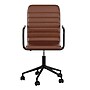 Martha Stewart Taytum Faux Leather Swivel Office Chair, Saddle Brown/Oil Rubbed Bronze (CH142370BRBK)~#|#~5E36F152-3D51-41B1-89379F9605AB058A_sc7