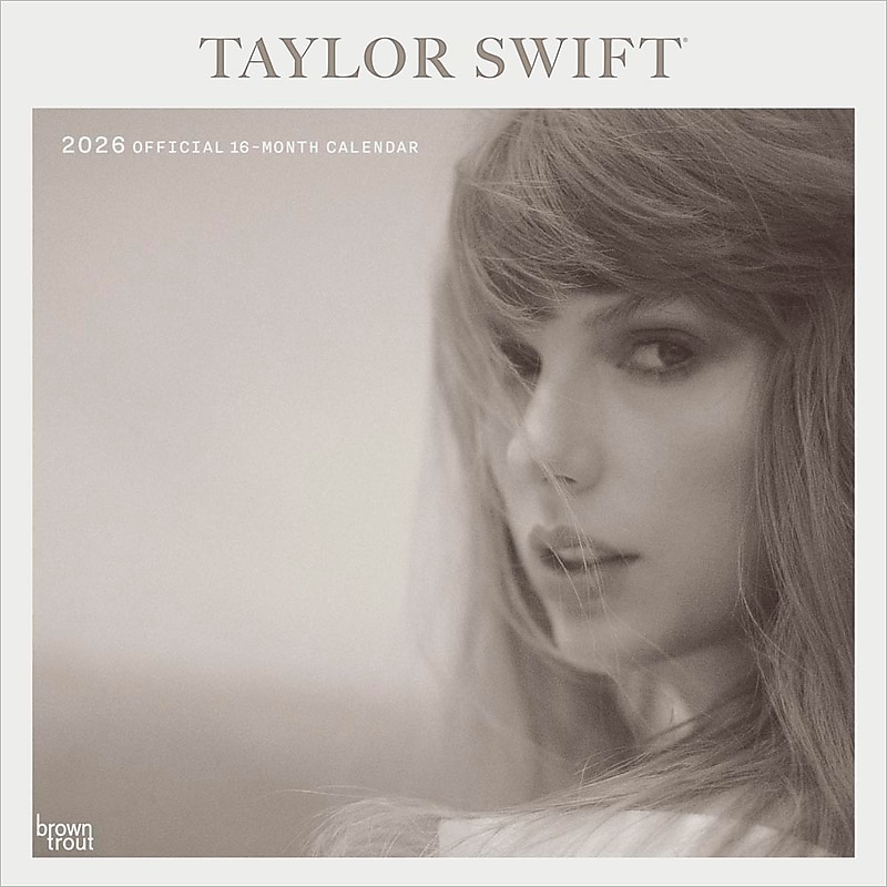 2026 BrownTrout Taylor Swift 12" x 12"  Monthly, Paper Cover, Taylor Swift (9798330707713) image 1