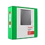 Staples 3" 3-Ring View Binder, D-Ring, Green (55428/26354)~#|#~5E42B5D2-A69C-4AA9-B81A7D392D6E2309_sc7