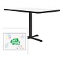 Correll Dry-Erase Markerboard Cafe Table, 30" x 48", Frosty White/Black (BCT3048DE-80)~#|#~5E43414C-4EA3-40B5-841DE42BD29F3A47_sc7