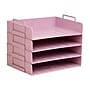 Staples Plastic Side Loading Stackable Letter Tray, Letter Size, Dusty Pink, 4/Pack (ST63888)~#|#~5E43804D-6F90-4543-B672321622558908_sc7