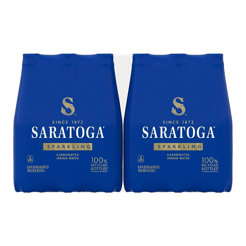 Saratoga Sparkling Purified Water, 16 oz., 6 Bottles/Case, 4 Cases/Carton (STG-12535971) image 1